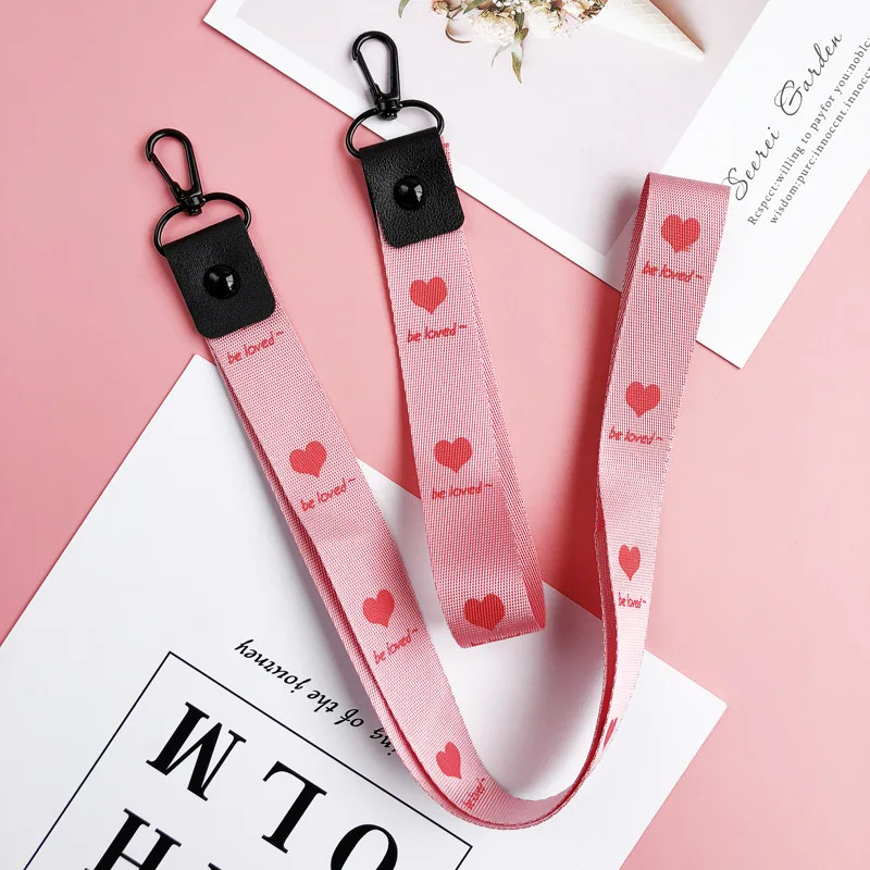 Небольшие свежие листья шейный ремешок Ремешки для ключей ID карты ТРЕНАЖЕРНЫЙ