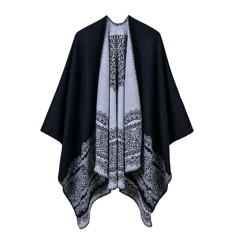 

luxury cloak Scarf Cashmere knitted Tassels autumn winter Pashmina Scarves Shawls Wraps Bufanda invierno chalechal xarope capa