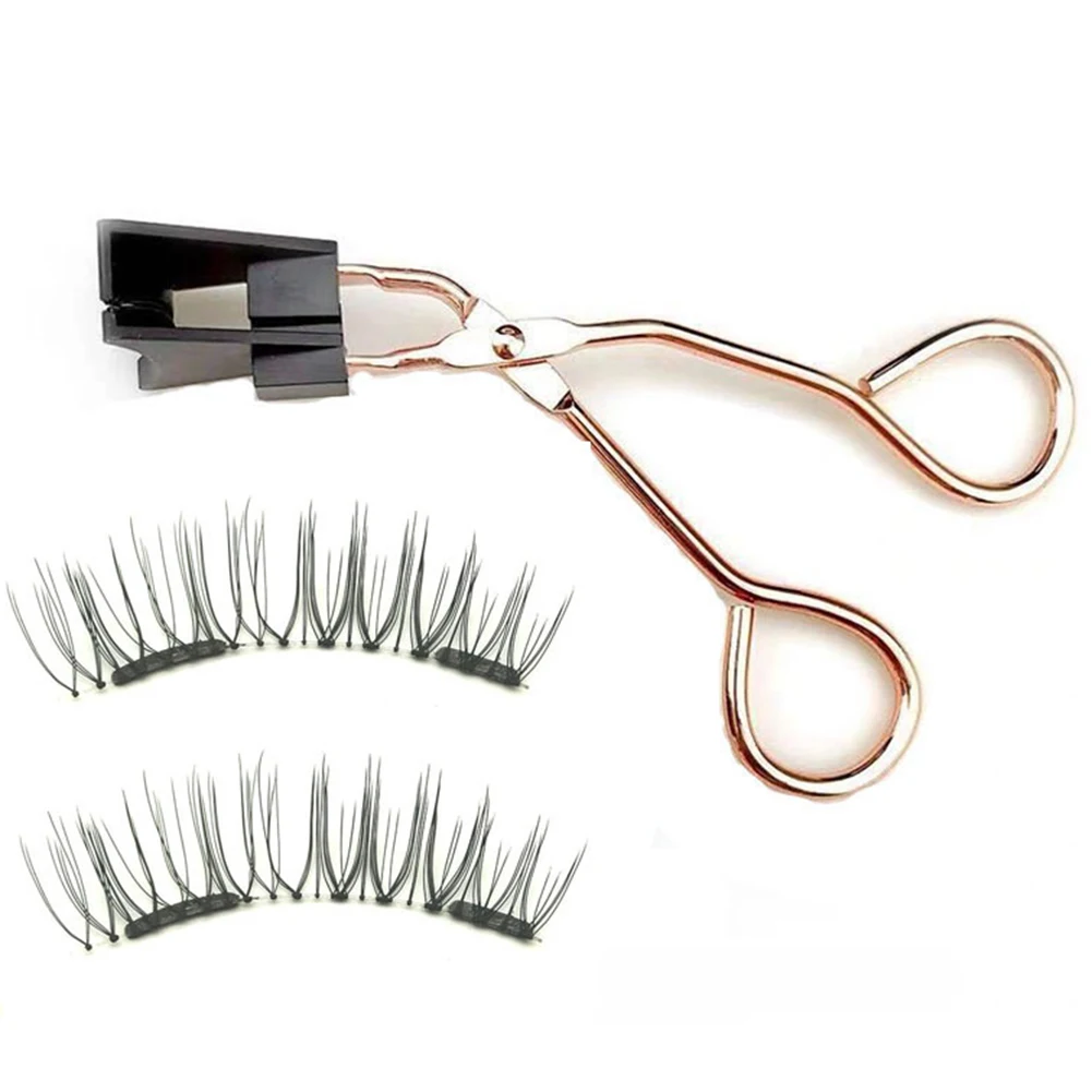 Магнитный ресницы бигуди Набор накладные клип комплект натуральные густые для