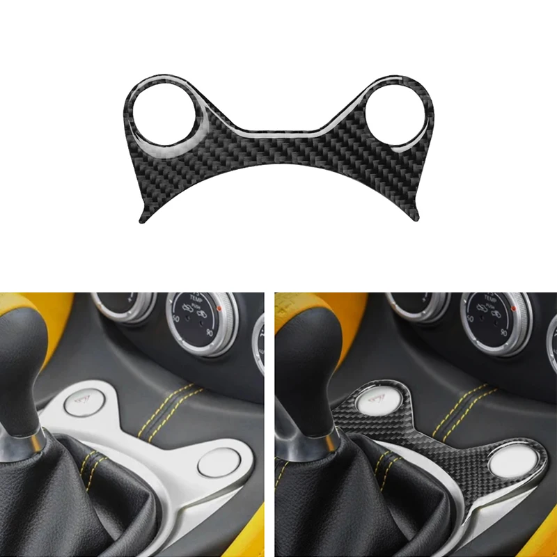 

For Nissan 370Z Z34 2009-2019 Real Carbon Fiber Car Center Console Gear Panel Sticker Cover Car-Styling Internal Accessories