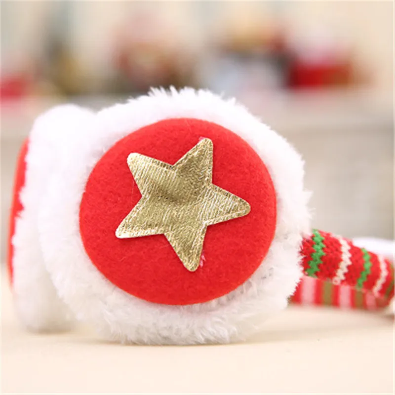 Счастливого Рождества милые наушники зимние аксессуары для ушей Теплые Плюшевые