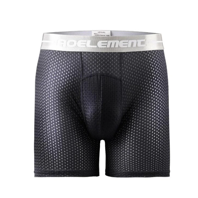 Men's Sports Underwear Ice Mesh Hole Boxer Plus Long style Running Tightening Wear boxer comfortble soft colors 194