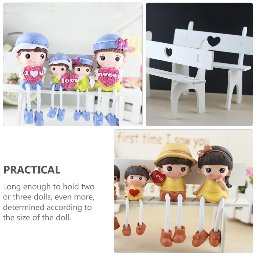 

2 Sets Long Leg Doll Stools Hanging Foot Doll Chairs DIY Doll Chairs Photo Props