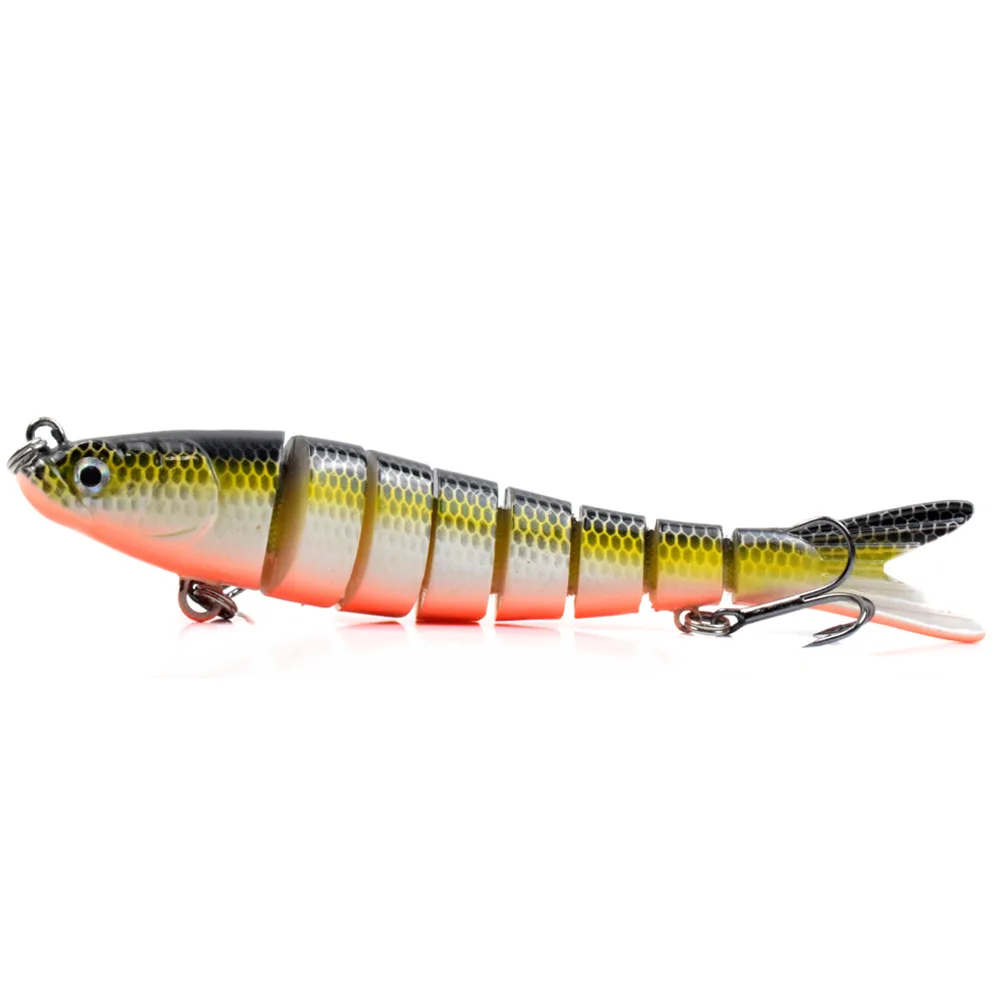 

Selfree 26g Fishing Bass Lure 8 Segment Multi Jointed Artificial Bait Lifelike Trout Swimbait Treble Hooks Hard Fish