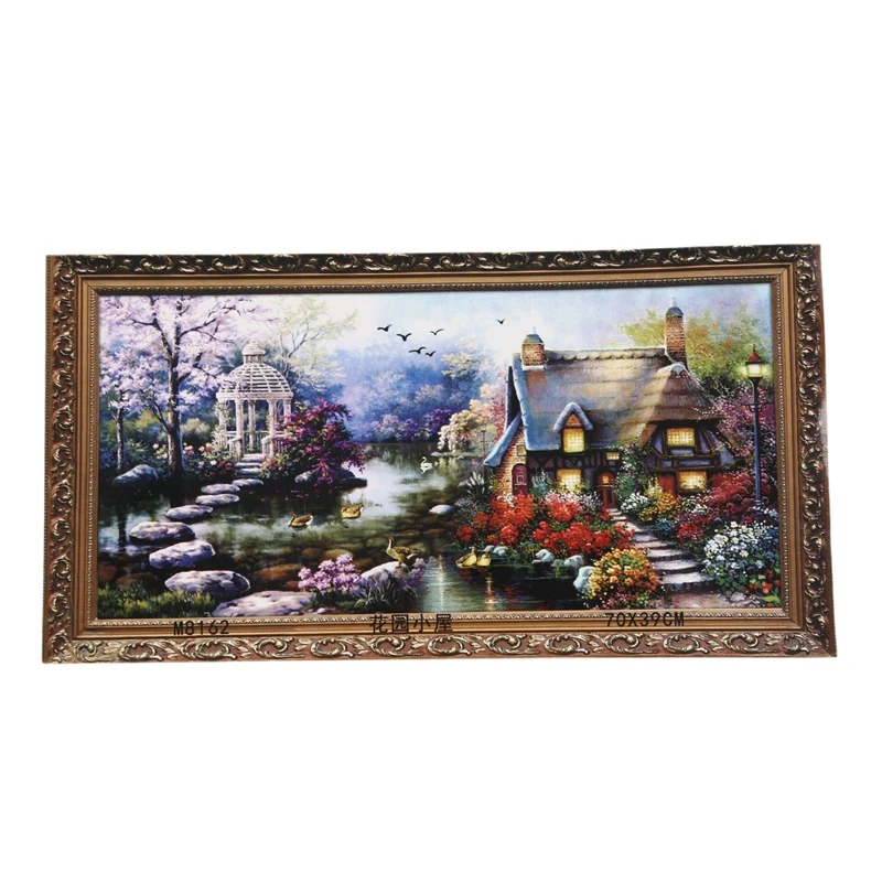 Diy handmade cross-needle embroidery garden cottage design kits for home decoration embroidered cloth 68 * 38CM | Дом и сад