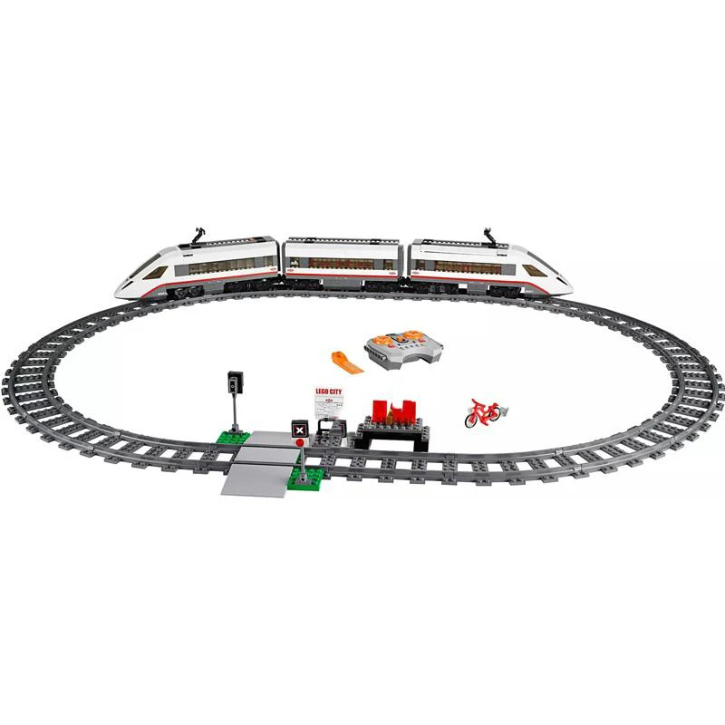 Город RC высокоскоростные пассажирские железнодорожные кирпичи с мотором