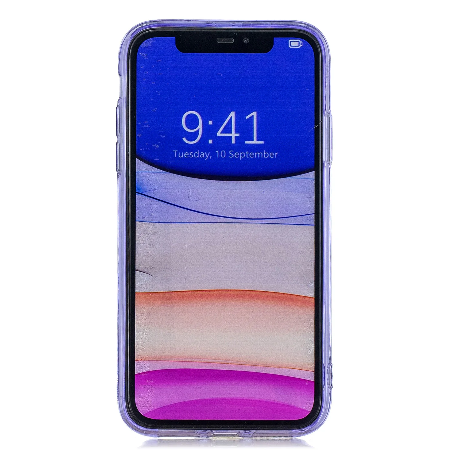 Прозрачный чехол для телефона iPhone 11 Pro Max X XS XR 8 Plus 7 6 6S iPhone11 фиолетовый прозрачный с