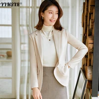 large size business suit 2022 new autumn and winter fashion high quality temperament long sleeved ladies jacket blazer office