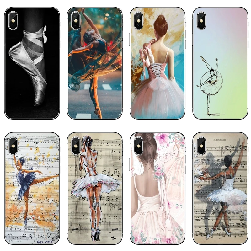 Мягкий чехол для телефона Samsung Galaxy A70 A60 A50 A40 A30 A10 A9 A8 A6 Plus A7 A5 A3 2018 2017 2016 Балерина