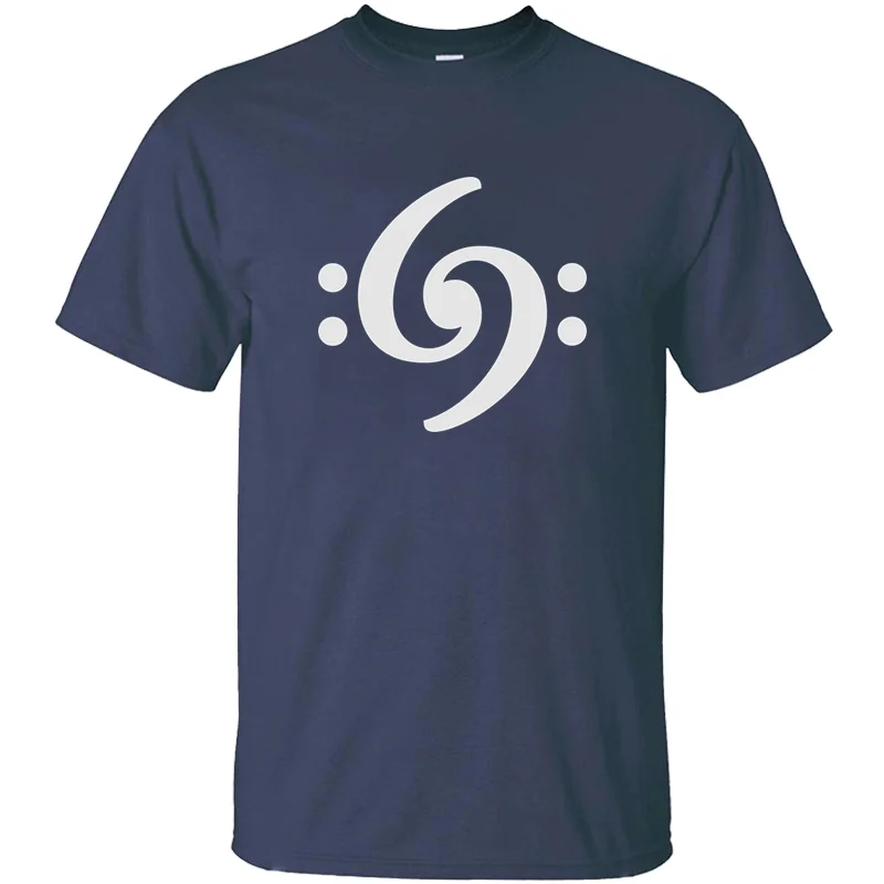 

Knitted Bass Clef 69 White T-Shirt For Mens Comical Tee Shirt Oversize S-5xl Cotton Hiphop Tops