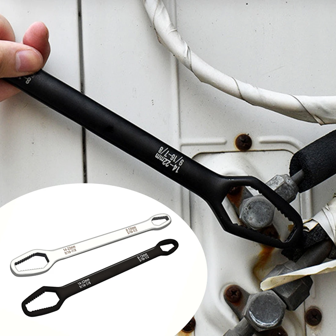 

Ratchet Wrench 8-22Mm Double End Universal Wrench Key Set Screw Nut Wrench Repair Double End Self Tightening Hand Tool