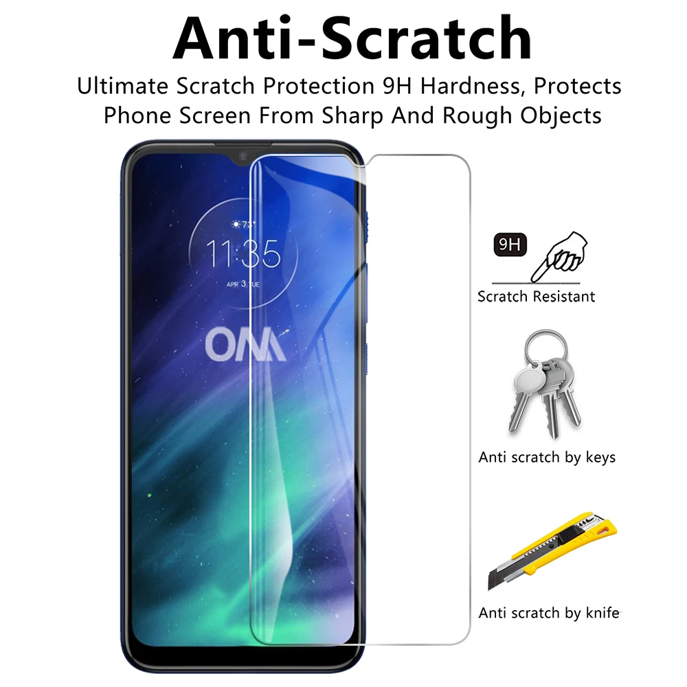 3 шт. закаленное стекло для Motorola One Fusion Защитное экрана Moto Plus защитная пленка|Защитные стёкла и плёнки