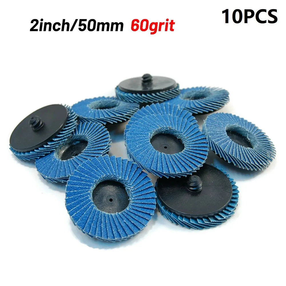 

10 PCS 2Inch 50mm 40grit Flap Sanding Disc Wheel Polishing Grinding Rust Removing For Polishing Tools Sander Accessories