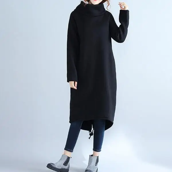 Футболка с водолазкой женское платье 2019 осенние длинные пуловеры кофты