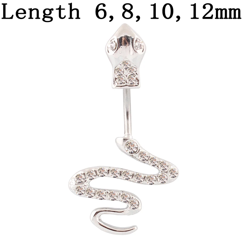 Кольца для живота змея модные ювелирные изделия пирсинга тела женские кольца