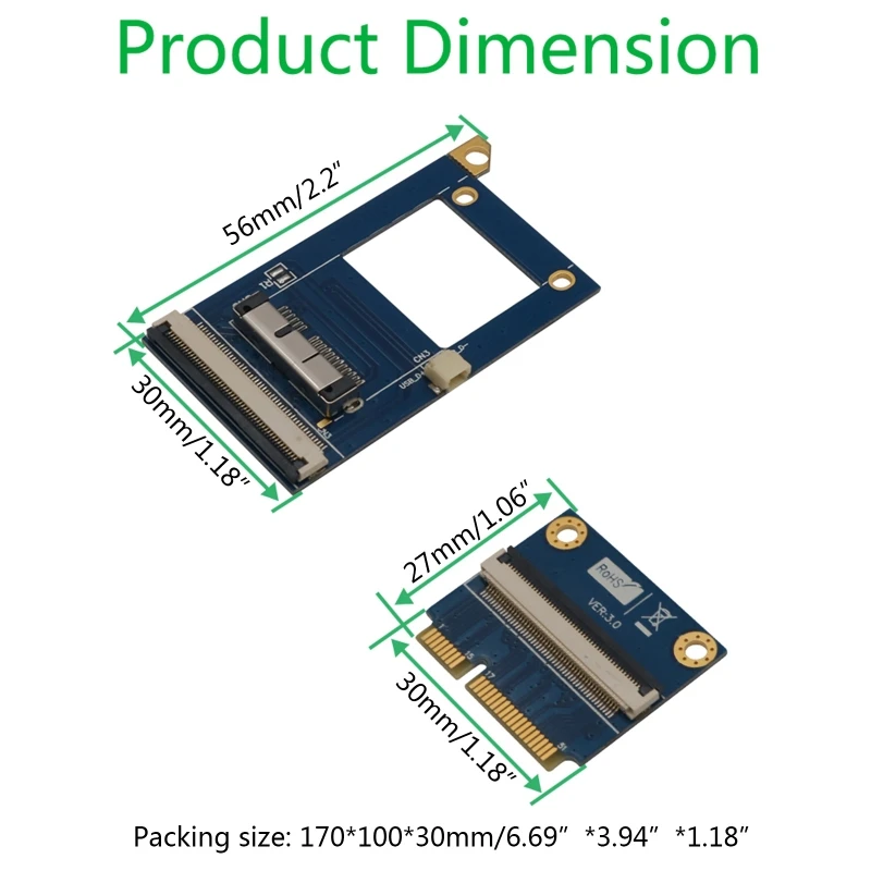 

Mini PCI-E to BCM94360CD Network Card Adapter Flexible Extender Cable for Mac OS Hackintosh