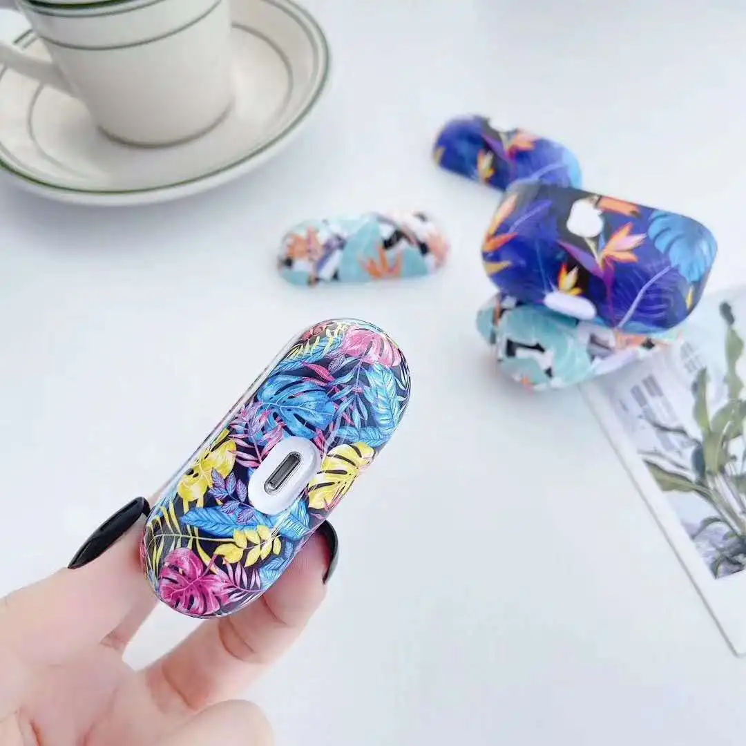 

Luxury Scrawl Marble Earphone Case For Airpods 2 Case Hard Headphone Case For Earpods Cover Accessories for Appl e Air pods Bag