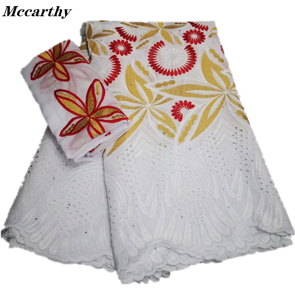 

Маккарти Африканский хлопок кружево ткань 2021 Высокое качество кружево швейцарская вуаль кружевная ткань с камнями в нигерийском стиле сух...