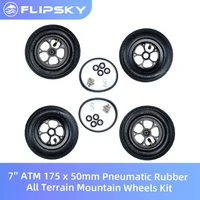 6 atm offroad wheel pneumatic rubber all terrain mountain wheels kit with two belt for diy skateboard scooterrotating fle