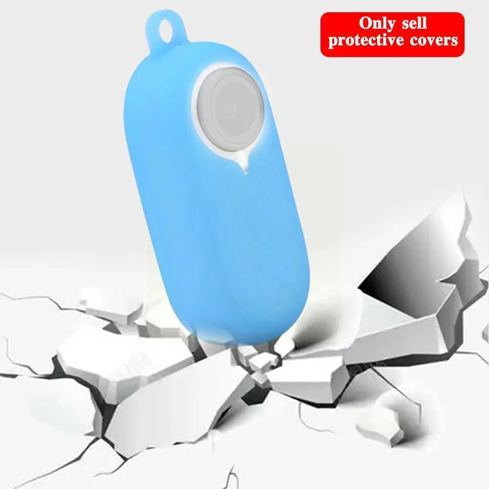 

Thumb Camera Silicone Case for Insta360 Go2 Body Protection Case Soft Silicone Case with Shockproof and Anti-lost Lanyard W9M6