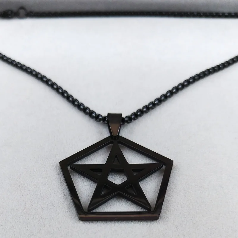 2021 модные ожерелья из нержавеющей стали в форме пятиконечной звезды для женщин