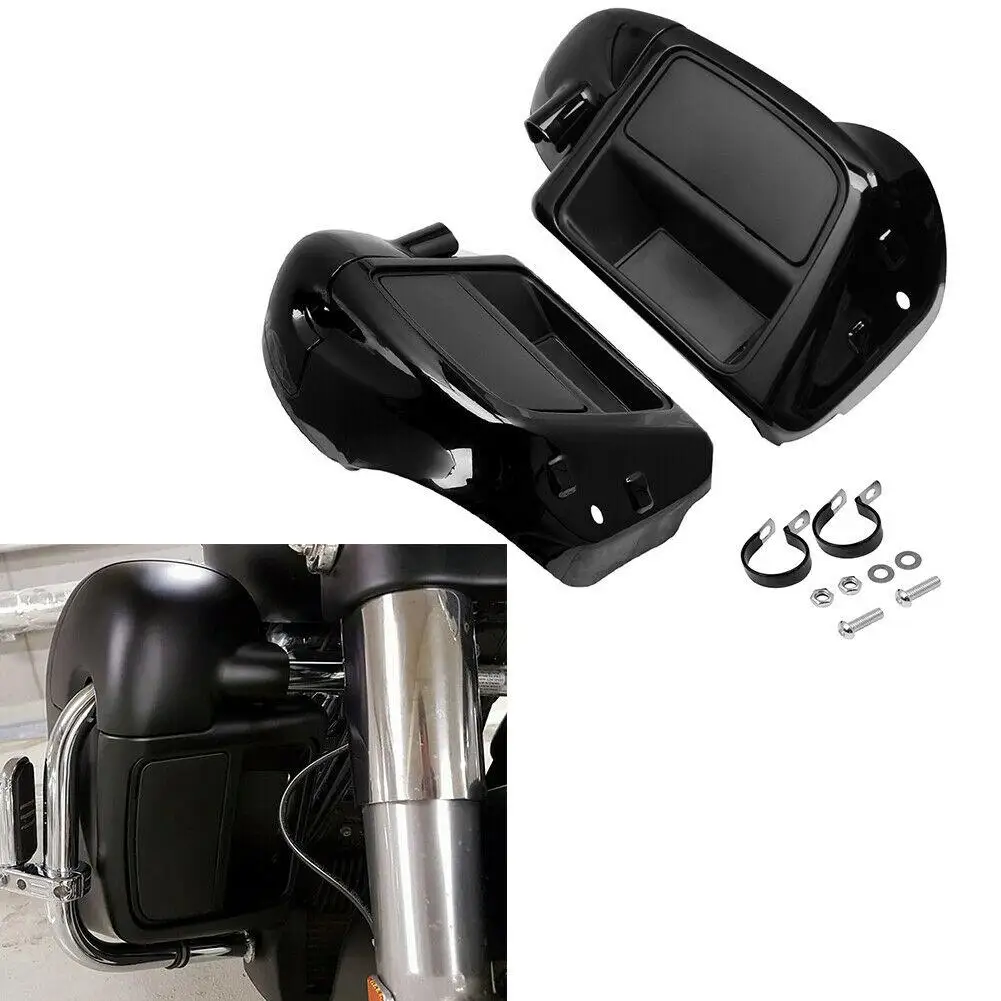 

1 Pair Lower Vented Motorcycle Bumper Fairing Front Bumper Storage Box