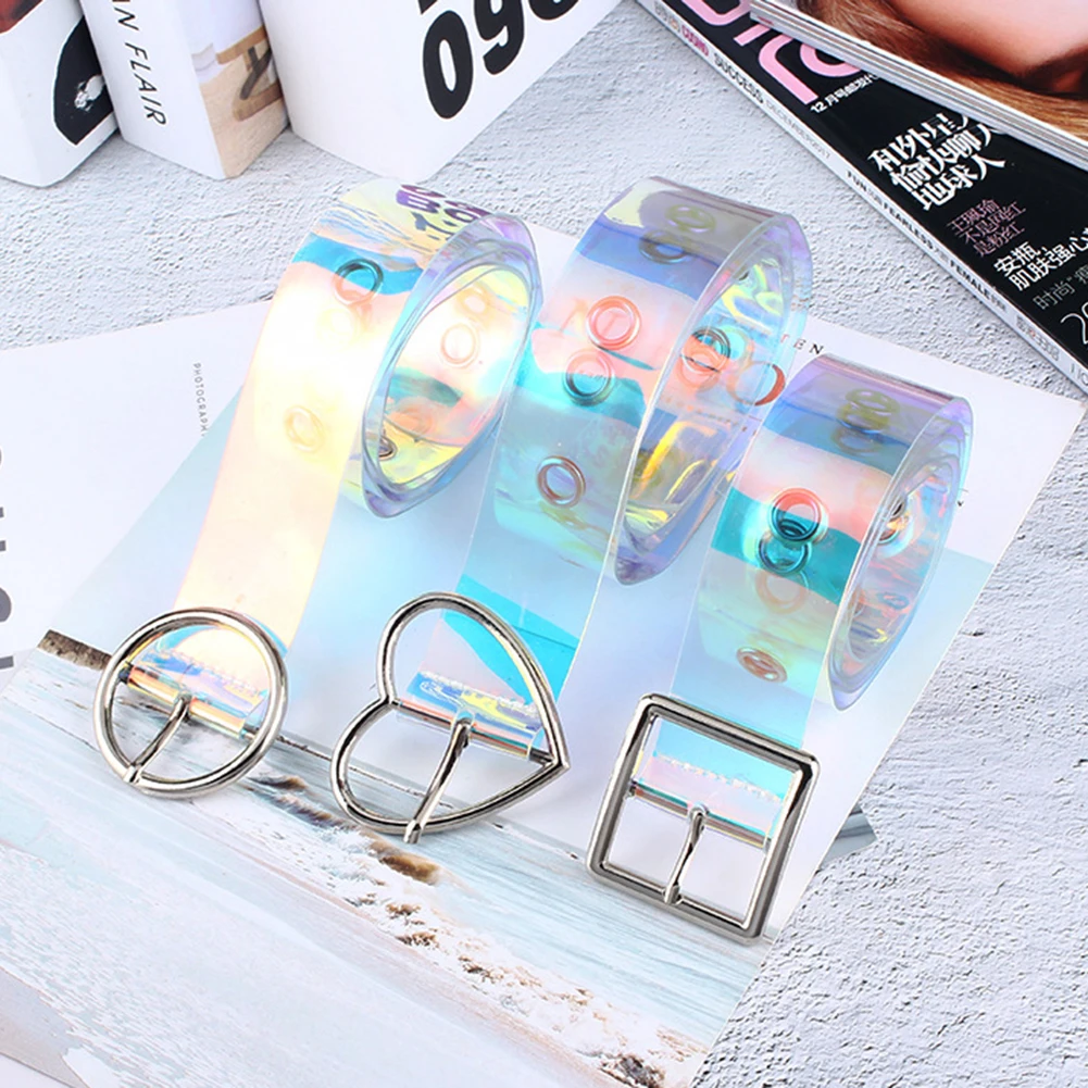 Женский модный прозрачный ремень с несколькими отверстиями индивидуальный