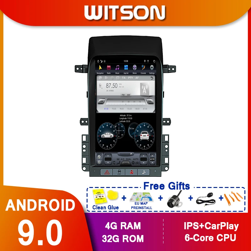 Автомобильный DVD плеер WITSON Android9 с вертикальным экраном GPS tesla навигация радио для