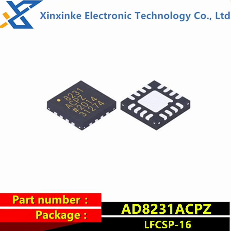 AD8231ACPZ LFCSP-16 8231ACPZ инструмент усилитель чип низкий вольт дрейф сигнал состояние Amp