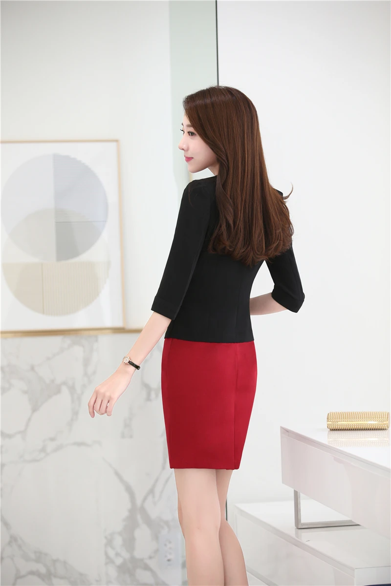 

Elegant White Slim Fashion Professional Business Women Blazer Suits With Jackets And Dress For Ladies Office Blazers Outfits