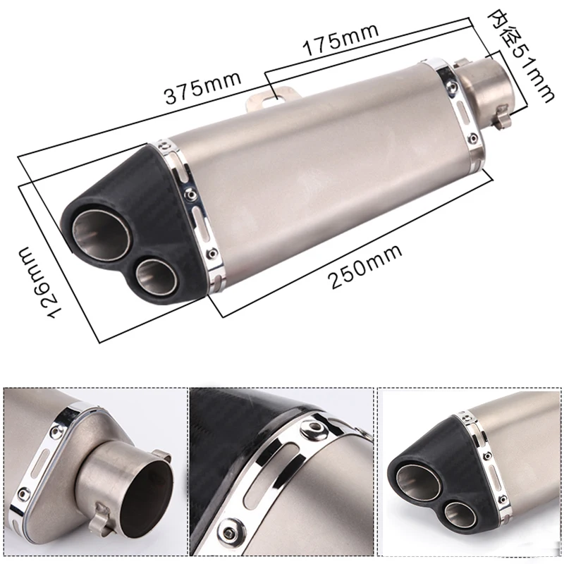 

51mm Universal Motorcycle Yoshimura Exhaust Muffler DB killer for FZ1 R6 R15 R3 ZX6R ZX10 Z900 1000 CBR1000 GSXR1000 650 K7 K8