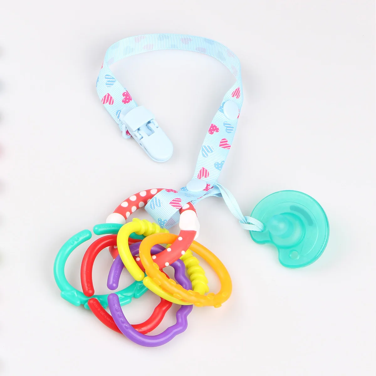 Детская пустышка на цепочке с прищепкой зажимы для соски цепочкой клипса Сердце