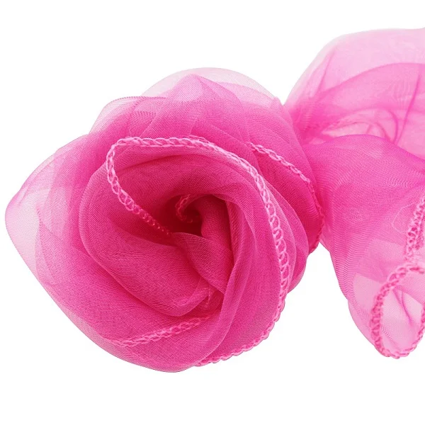 Fuchsia 50 шт., 18x275 см, темно-Коралловый Свадебный Чехол для стула из органзы, пояс с бантом, свадебное украшение для банкета и вечеринки - Цвет: Fuchsia