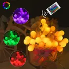 Сказочная гирлянда, 10 м, 60 шаров, 16 цветов, 5 В, Usb