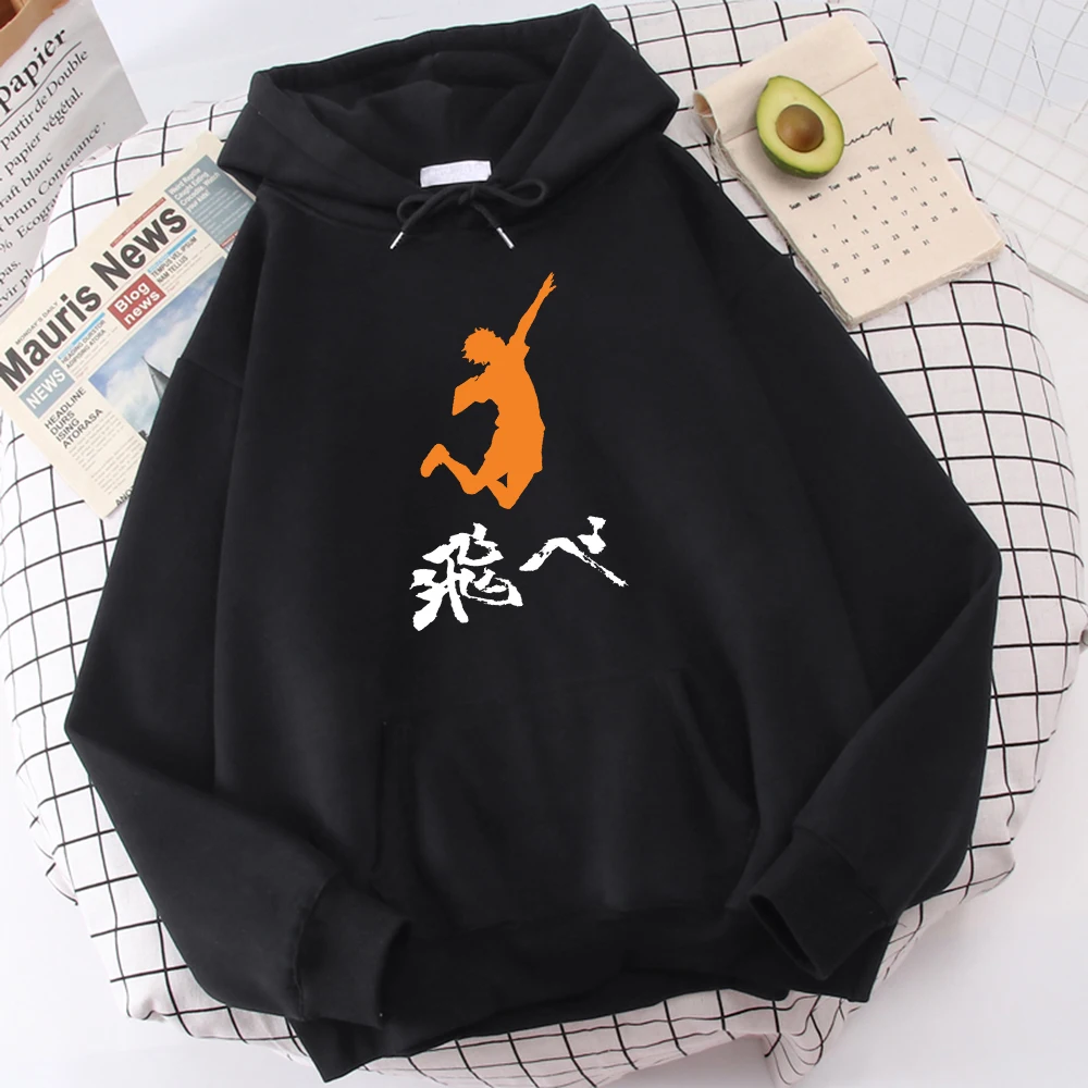 

Haikyuu Japan Anime Kageyama Hoodie Male Hip Hop Karasuno High School Sweatshirt Funny Streetwear Unisex Fleece Hooded Men
