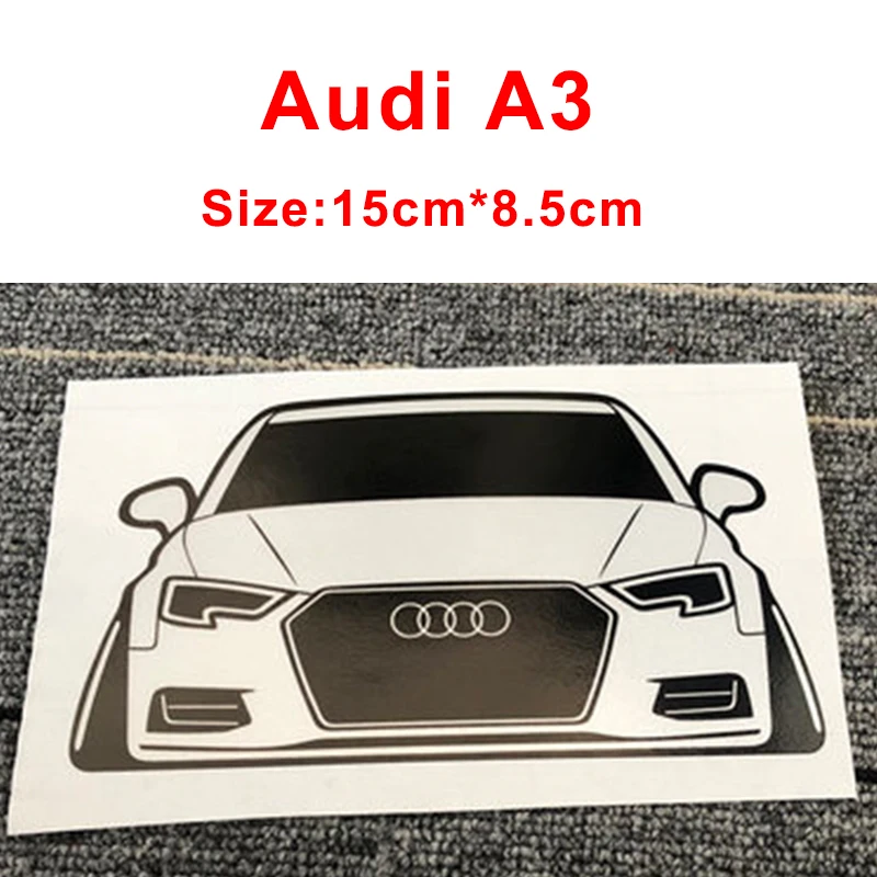 Автомобильные наклейки для Audi A3 8V 8P Sline S3 RS3 задний багажник ветровое стекло