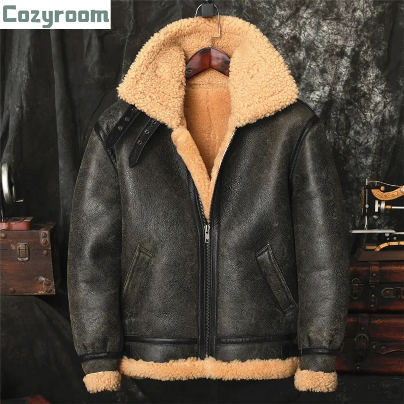 

2021 темно-зеленая куртка из натуральной овчины в стиле милитари, большой размер 4XL, куртка из натуральной овчины для русской зимы