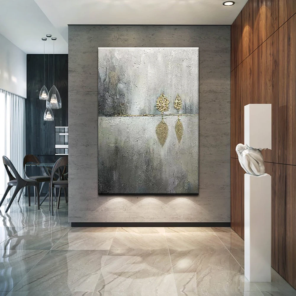 

Abstract Water Landscape Handmade Oil Painting For Living Room Salon Decoration Picture Hand Painted Large Canvas Painting Art