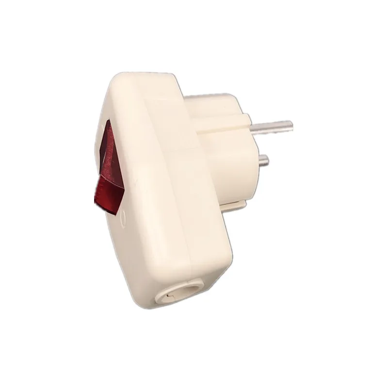 5 x Germany Type F Rewireable Power Plug 250V 10 Amp W/ LED Indicator Switch Hot Sell |