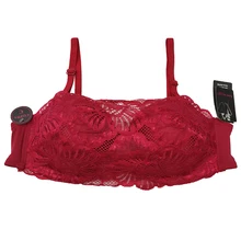Sexy sutiã de renda floral para mulher empurrar para cima roupa interior cor sólida lingerie copo completo bralette underwire sutiã das senhoras íntimos (1)