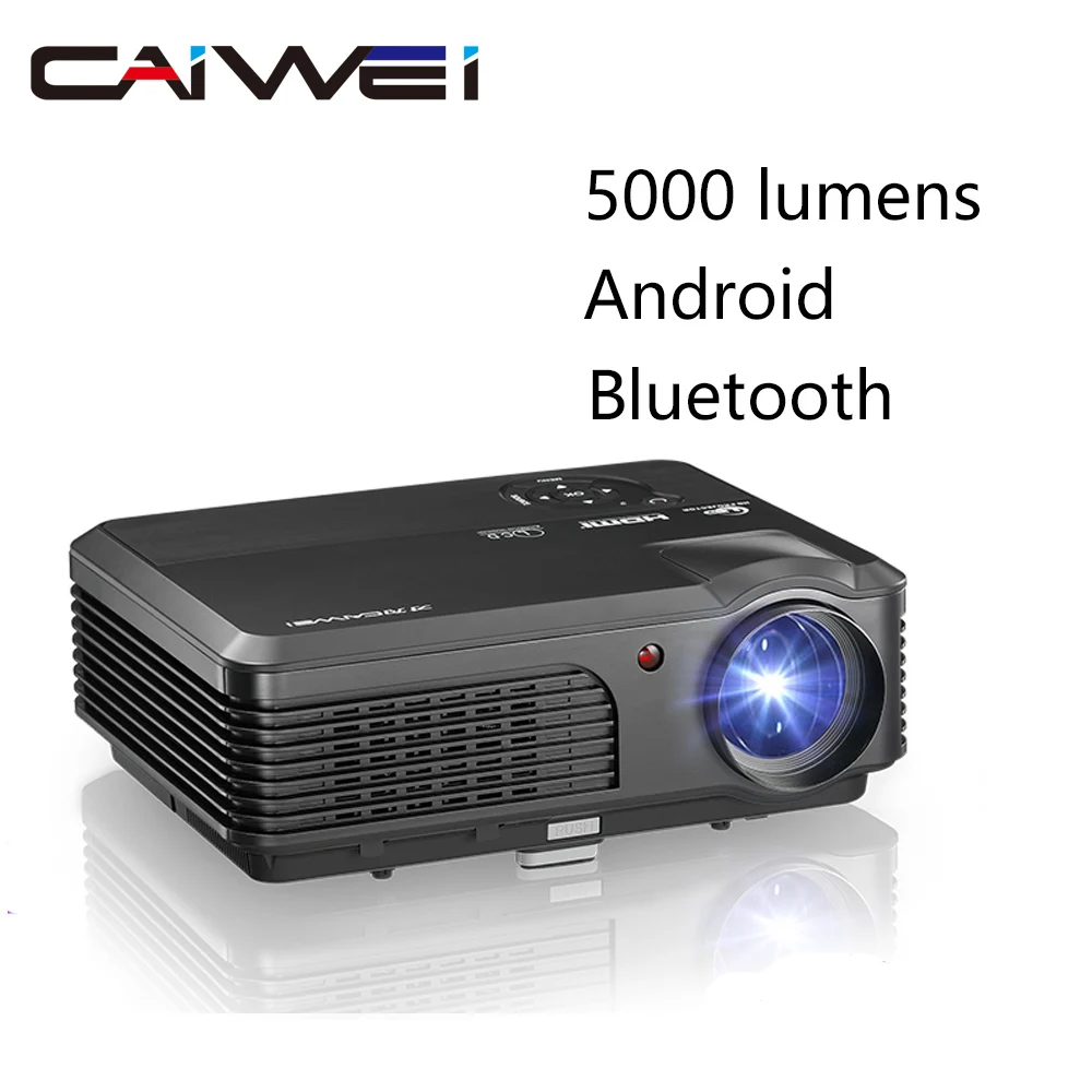 Caiwei A6AB Full HD 1080p 5000 люмен Android 6,0 WiFi светодиодный проектор для домашнего кинотеатра проекторы ЖК-проектор HDMI USB проектор
