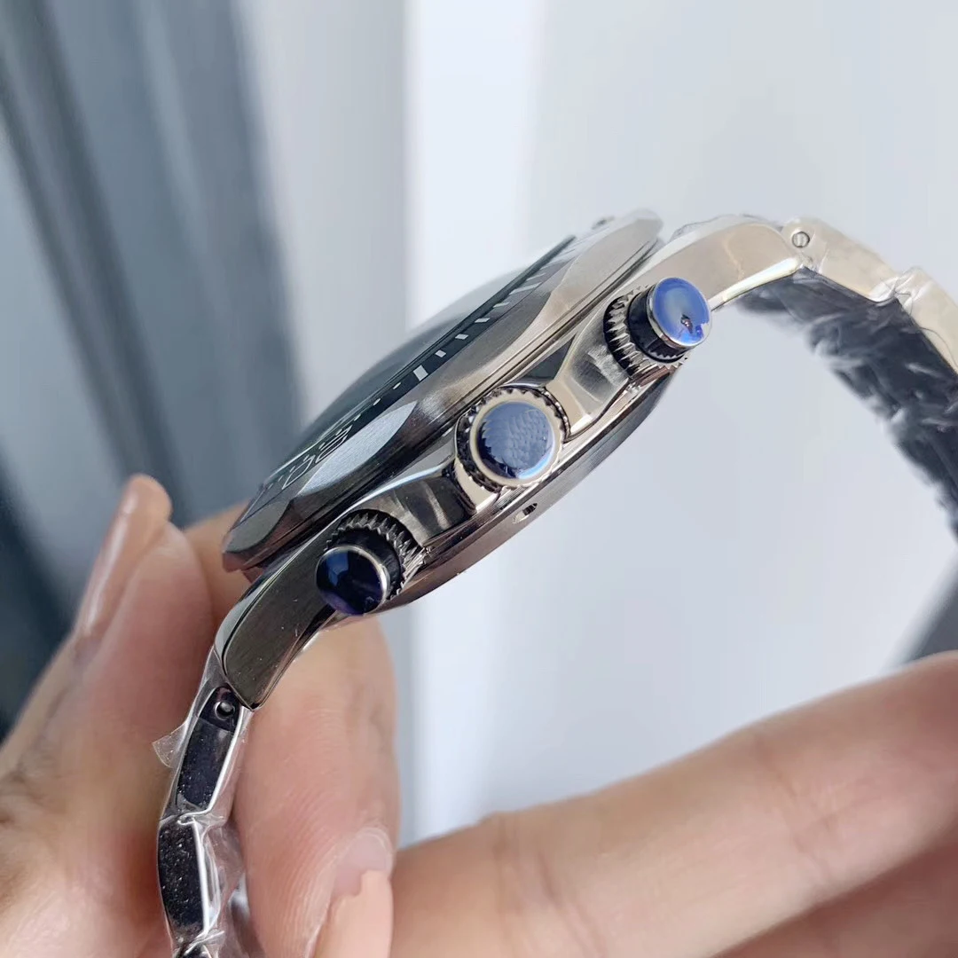 

Luxury New Men Speed Ceramic Bezel Stainless Steel Black Blue Speed 300 Racing Japan Quartz Chronograph Sapphire Watches