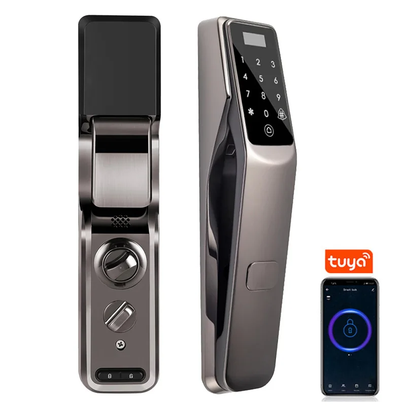 

Home Apartment Wifi Smart Fingerprint Door Lock Waterproof Outdoor Gate Tuya APP Password IC Card Keyless Electronic Lock