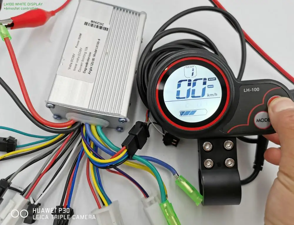 Спидометр/одометр/индикатор заряда батареи LH100 + контроллер BLDC 24v36v48v250w350w для