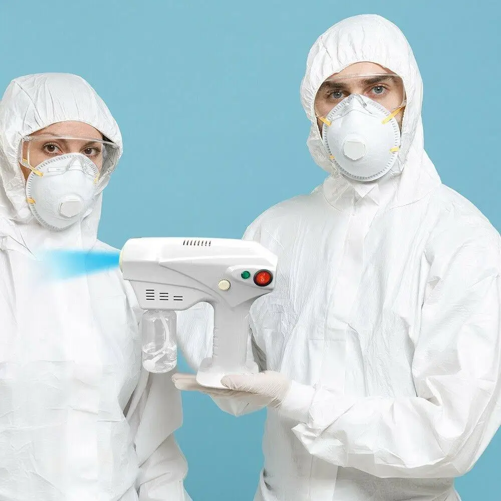 

1200W 500ML Household Portable Wireless Fogging Sprayer Blue Light Nano Steam Spray Gun Disinfection Machine 110V/220V