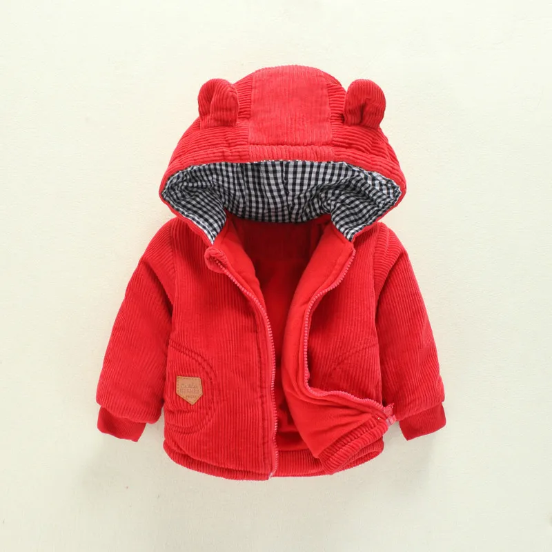 Модное детское пальто с меховым капюшоном для маленьких мальчиков и девочек