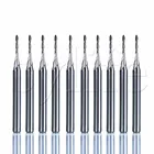 Спиральные карбидные инструменты с 2 канавками, 10 шт., 3,175*1,0*6 мм, гравировальные долота с ЧПУ, фрезы для дерева