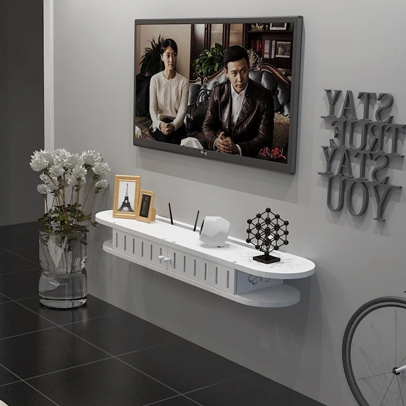 

wall hanging WIFI creative collection multifunctional wireless shelf TV set-top stacks box storage cabinet hanger socket cover