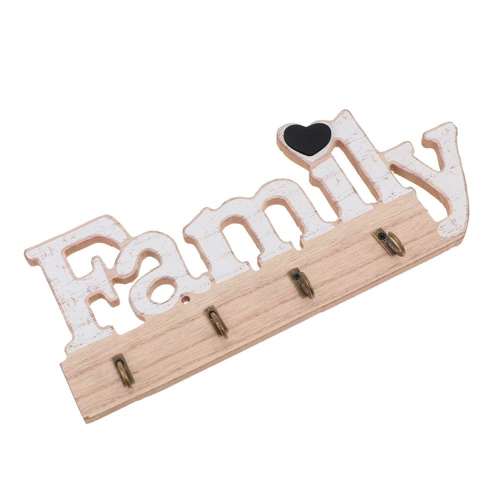 

1Pc Wall-mounted Wooden Hook Decorative Storage Hanger Porch Wall Ornament
