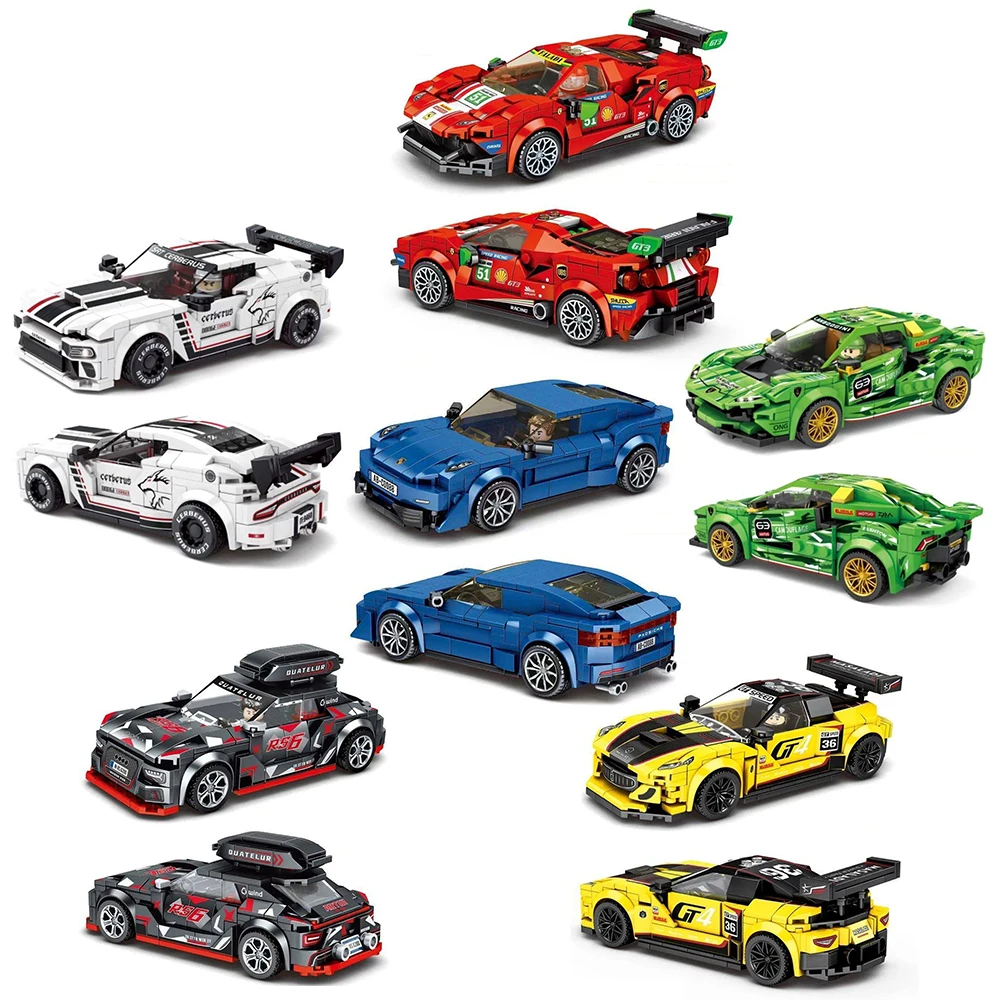 Конструктор гоночный автомобиль скоростной чемпион суперавтомобиль креативная